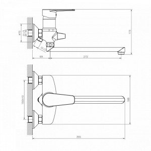 Смеситель для ванны Decoroom DR21043