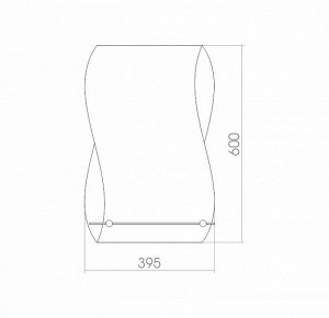 Зеркало MIXLINE "Аква" 395*600 с полкой (525005)