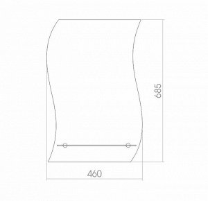 Зеркало MIXLINE "Волна-Люкс" 470*685 с полкой и фацетом (525422)