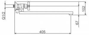 Смеситель для ванны SWES RESTA 2RBDL6 (0375)