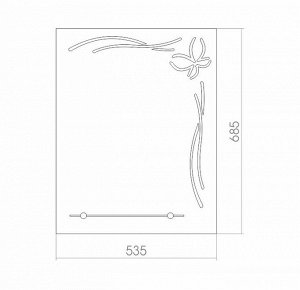 Зеркало MIXLINE "Альтаир" 535*685 с полкой