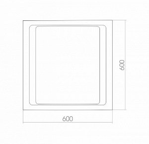 Зеркало MIXLINE "Орион" 600*600 светодиодная подсветка (529385)