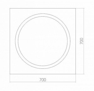 Зеркало MIXLINE "Меридиан" 700*700 светодиодная подсветка***