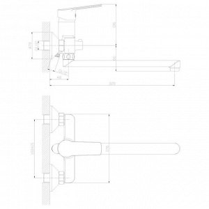 Смеситель для ванны Decoroom DR22043