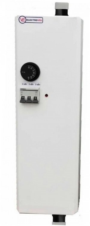 Электрокотел ElectroVel-6А (6кВт, 220/380В, авт.вкл), нижний вход, ТЭН - чёрн. сталь