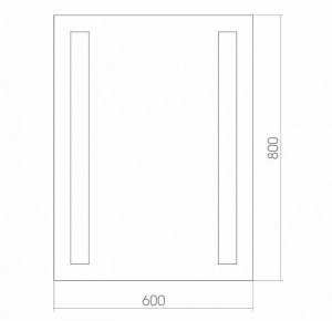 Зеркало MIXLINE "Танго" 600*800, подстветка, фацет