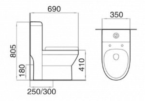 Унитаз моноблок Golden Frog A503
