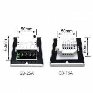 Терморегулятор для теплого пола X5H-GB-H-WiFi Black (черный/белая рамка)