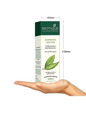 BIO MORNING NECTAR Visibly Flawless Skin Moisturizer, Biotique (УТРЕННИЙ НЕКТАР Увлажняющий лосьон для лица и тела, для всех типов кожи, Биотик), 120 мл.