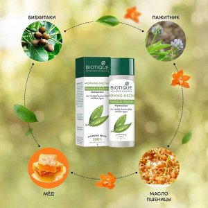 BIO MORNING NECTAR Visibly Flawless Skin Moisturizer, Biotique (УТРЕННИЙ НЕКТАР Увлажняющий лосьон для лица и тела, для всех типов кожи, Биотик), 120 мл.