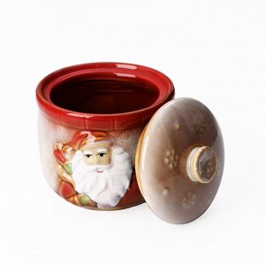 Сахарница керамическая «Дед Мороз», 550 мл