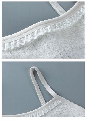 Комплект нижнего белья для девочки (топ+трусики, цвет белый, принт "кролик")
