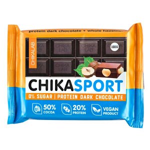 Шоколад CHIKASPORT Dark Hazelnuts 100 г 1/4