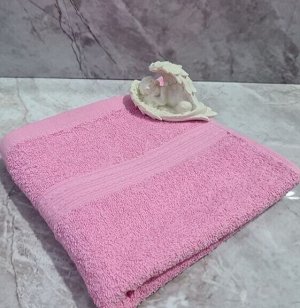 Полотенце махровое 40*70 "Косичка" Светло-розовый