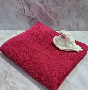 Полотенце махровое 40*70 "Косичка" Бордовый