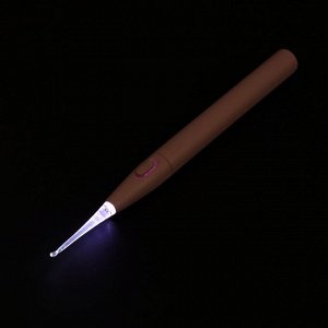 Пинцет Luazon LP-03, подсветка, палочка для чистки ушей, 2 насадки, от батареек (не в комп)