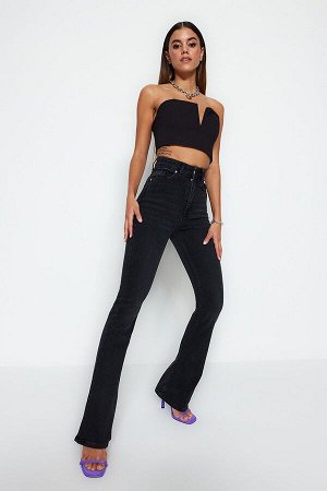 Trendyomilla Расклешенные джинсы с завышенной талией