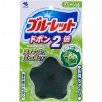 KOBAYASHI &quot;Bluelet Dobon W&quot; Двойная очищающая и дезодорирующая таблетка для бачка унитаза с эффектом окрашивания воды, аромат трав, 120г