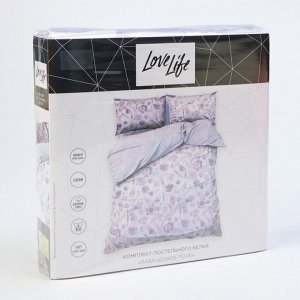 Постельное бельё LoveLife 2сп «Лавандовое поле», 175х215см, 200х225см, 50х70см-2шт, 100%хлопок,сатин125г/м