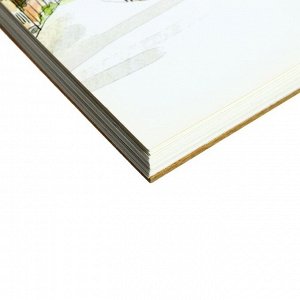 Скетчбук А4, 48 листов, плотность 100 гр, твердая обложка на гребне, для пастели, Подсолнух 963024