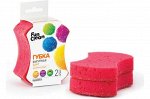 Губка для посуды Fun Clean фигурная Бант, 2шт., 6861