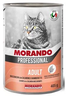 Конс. корм для кошек "Morando Professional" 400гр. КУСОЧКИ с КРЕВЕТКАМИ и ЛОСОСЕМ.