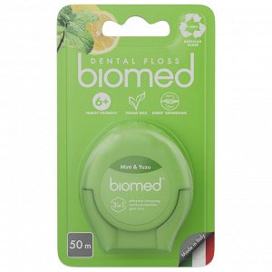 Зубная нить BioMed DentalFloss Мята и юдзу, 50 м