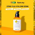 Освежающая сыворотка для лица с экстрактом юдзу FarmStay Citrus Yuja Vitalizing Serum