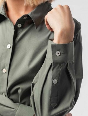 Удлиненная блузка из хлопка