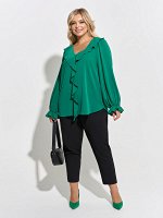 Блузка 0059-26 изумрудно-зелёный