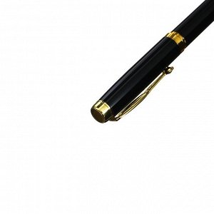 Ручка шариковая, подарочная, в кожзам футляре, поворотная, "Файт", чёрный с золотом
