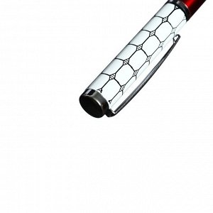 Calligrata Ручка подарочная, шариковая &quot;Мозаика&quot; в пластиковом футляре, поворотная, бордово-белая