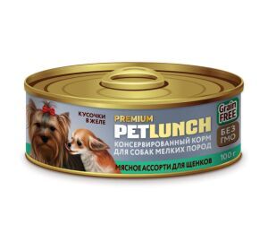 Конс. для собак 100г."Petlunch" желе МЯСНОЕ  АССОРТИ+ЯЗЫК.