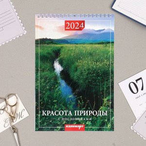Календарь на пружине без ригеля "Красота природы" 2024 год, 17х25 см