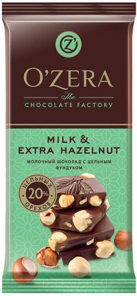 Шок. O Zera молоч.Milk & Extra Hazelnut O"Zera 90г