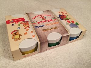 Колер Продукт. Пальчиковые краски арт.16-КП-6С-60 "Сенсорные.3+" 6 цв. 360 мл.