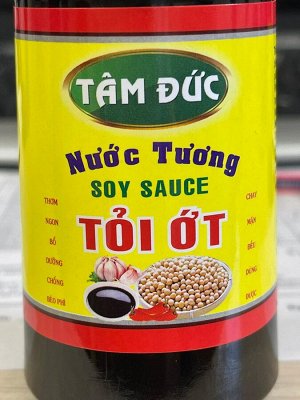 Соус cоевый фирмы TamDuc 225 мл. С ЧЕСНОКОМ И ПЕРЦЕМ (Tam Duc TOI OT soy sause)
