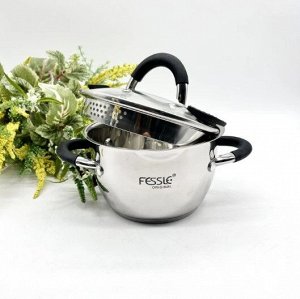 Кастрюля из нержавеющей стали с крышкой FESSLE диаметр 16 см (2 л)