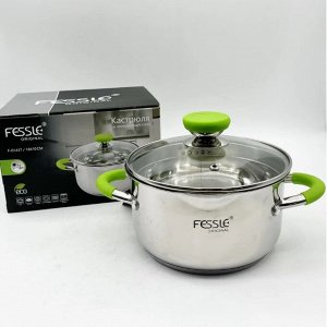 Кастрюля из нержавеющей стали с крышкой FESSLE диаметр 18 см (2.5л)