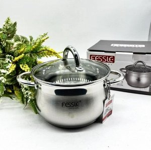 Кастрюля из нержавеющей стали с крышкой FESSLE диаметр 20 см (3,9 л)