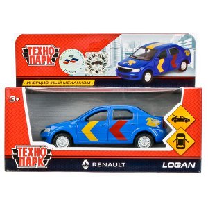 Технопарк. Модель "Renault Logan. Спорт" арт.LOGAN-SPORT 12см металл.инерц. , открыв.двери и баг.