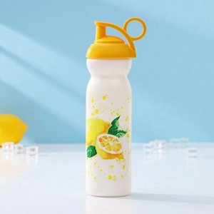 Бутылка для воды пластиковая «Фрукты», 680 мл, 9*7,1*26,7 см, цвет МИКС
