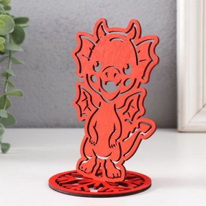 Фигурка на подставке «Дракоша», красный, 13x8.5 см, (набор 2 детали)