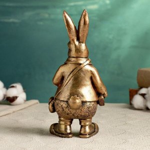 Фигура "Кролик джентельмен с книжкой" бронза, 22х11см