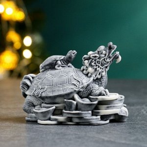 Сувенир "Дракон-черепаха на монетах" 6,5см