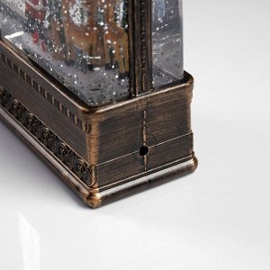 Светодиодная фигура «Фонарь с Дедом Морозом» 10.7 x 20.5 x 6.2 см, пластик, батарейки ААх3 (не в комплекте), USB, свечение тёплое белое