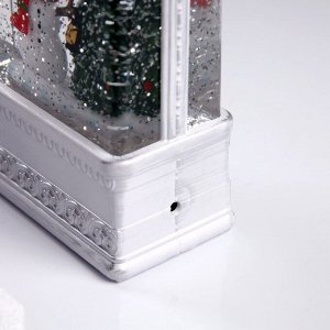 Светодиодная фигура «Фонарь со снеговиком» 10.7 x 20.5 x 6.2 см, пластик, батарейки ААх3 (не в комплекте), USB, свечение тёплое белое