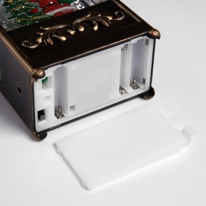 Светодиодная фигура «Фонарь с Дедом Морозом» 10.2 x 23 x 5.8 см, пластик, батарейки ААх3 (не в комплекте), USB, свечение тёплое белое