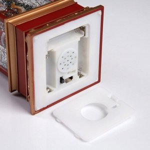 Светодиодная фигура «Фонарь с Дедом Морозом» 10.5 x 26 x 10.5 см, пластик, батарейки ААх3 (не в комплекте), USB, свечение тёплое белое