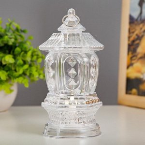 Фигурка светящаяся RISALUX «Башня», LED-ночник, от батареек, 3xLR41, 7x7x15 см
